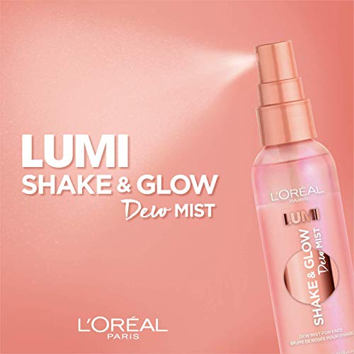 L'Oreal Paris Makeup LUMI Shake and Glow Dew Mist, Hydrating and Soothing Fac...