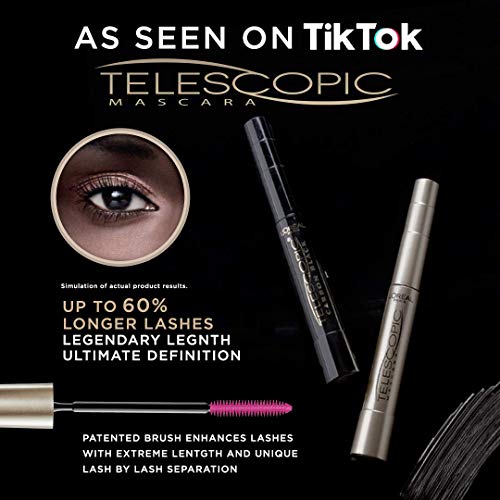 L'Oreal Paris Makeup Telescopic Original Lengthening Mascara, Black, 0.27 Fl ...