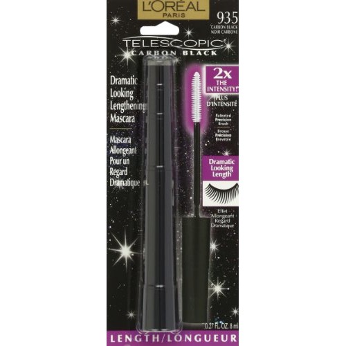 L'Oreal Paris Makeup Telescopic Original Lengthening Mascara, Carbon Black, 0...