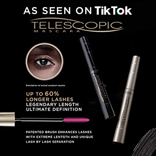 L'Oreal Paris Makeup Telescopic Original Lengthening Mascara, Carbon Black, 0...
