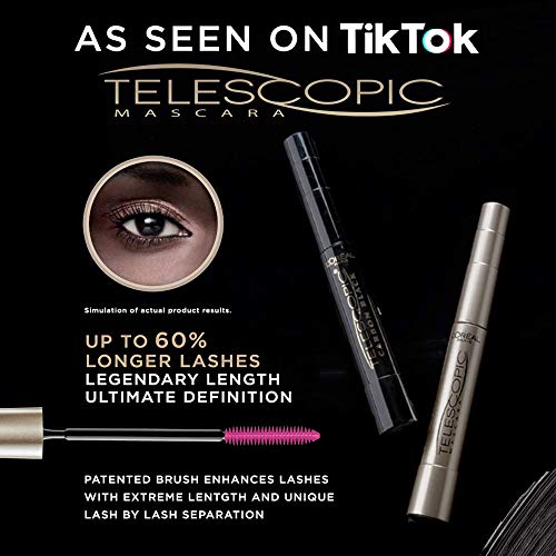 L'Oreal Paris Makeup Telescopic Original Lengthening Mascara, Carbon Black, 0...