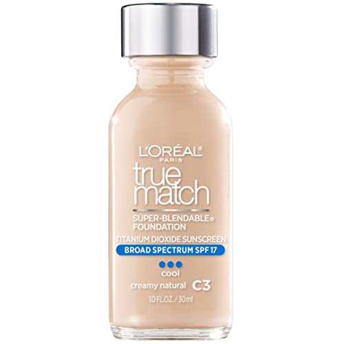 L'Oreal Paris Makeup True Match Super-Blendable Liquid Foundation, Creamy Nat...