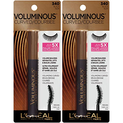 L'Oreal Paris Makeup Voluminous Original Volume Building Mascara with Curved ...