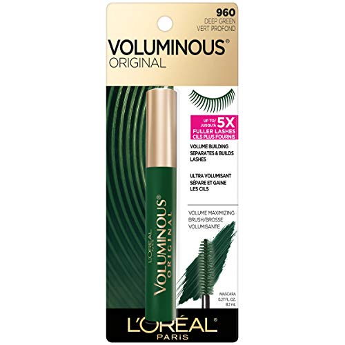 L'Oreal Paris Makeup Voluminous Original Washable Bold Eye Mascara, Deep Gree...