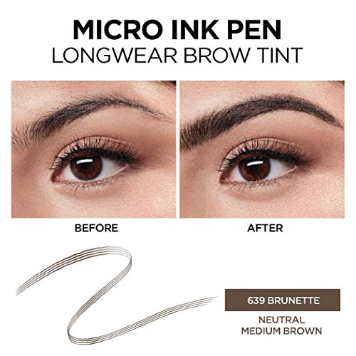 L'Oreal Paris Micro Ink Pen by Brow Stylist, Longwear Brow Tint, Hair-Like Ef...
