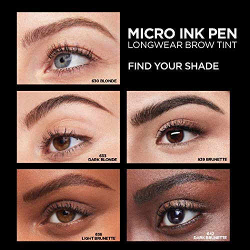 L'Oreal Paris Micro Ink Pen by Brow Stylist, Longwear Brow Tint, Hair-Like Ef...