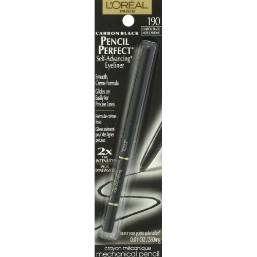 L'Oreal Paris Pencil Perfect Self-Advancing Eyeliner, Carbon Black, 0.01 fl; oz.