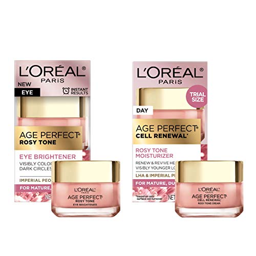 L'Oreal Paris Skin Care Age Perfect Rosy Tone Eye Brightener and Travel Size ...
