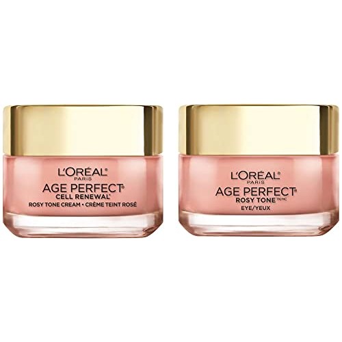 L'Oreal Paris Skin Care Age Perfect Rosy Tone Eye Brightener and Travel Size ...
