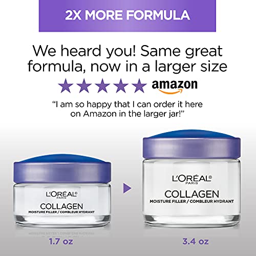 L'Oreal Paris Skincare Collagen Face Moisturizer, Day and Night Cream, Anti-A...