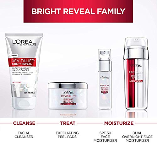 L'Oreal Paris Skincare Revitalift Bright Reveal Facial Cleanser with Glycolic...