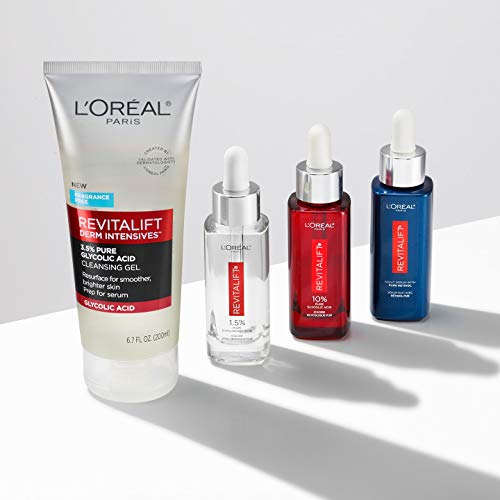 L'Oreal Paris Skincare Revitalift Derm Intensives Gel Cleanser with 3.5% Pure...