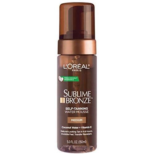 L'Oreal Paris Skincare Sublime Bronze Hydrating Self-Tanning Water Mousse, Qu...