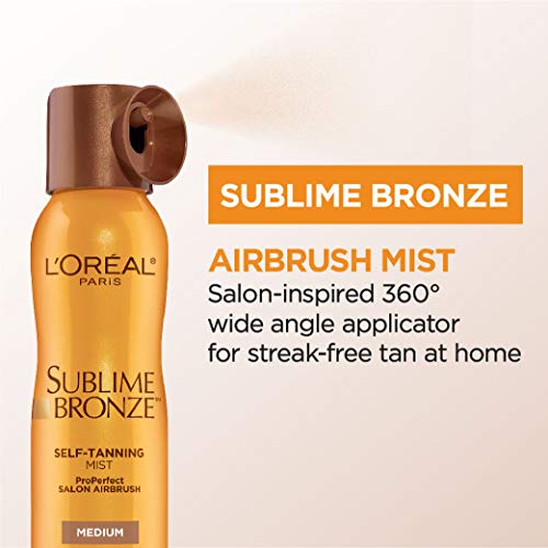 L'Oreal Paris Skincare Sublime Bronze Self Tanning Mist, Deep to Natural Spra...