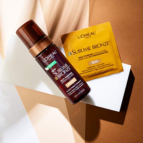 L'Oreal Paris Skincare Sublime Bronze Self-Tanning Towelettes, Streak-Free, N...