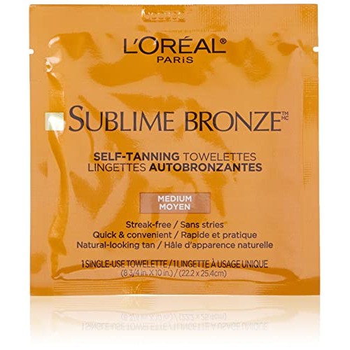 L'Oreal Paris Skincare Sublime Bronze Self-Tanning Towelettes, Streak-Free, N...