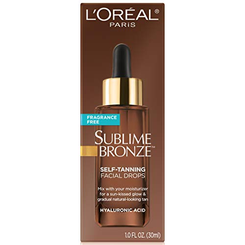 L'Oreal Paris Sublime Bronze Self Tan Drops for Face, Hyaluronic Acid, Self-T...
