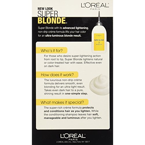 L'Oreal Paris Super Blonde Creme Lightening Kit, 205 Light Brown To Light Blonde