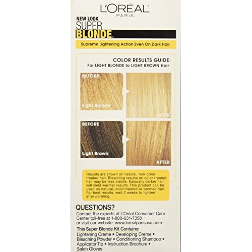 L'Oreal Paris Super Blonde Creme Lightening Kit, 205 Light Brown To Light Blonde