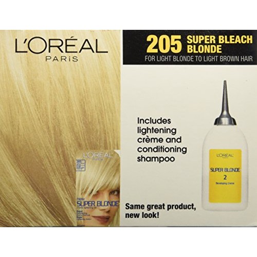 L'Oreal Paris Super Blonde Creme Lightening Kit, 205 Light Brown To Light Blonde