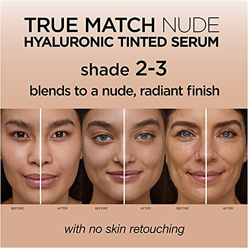 L'Oreal Paris True Match Nude Hyaluronic Tinted Serum Foundation with 1% Hyal...