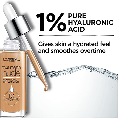 L'Oreal Paris True Match Nude Hyaluronic Tinted Serum Foundation with 1% Hyal...
