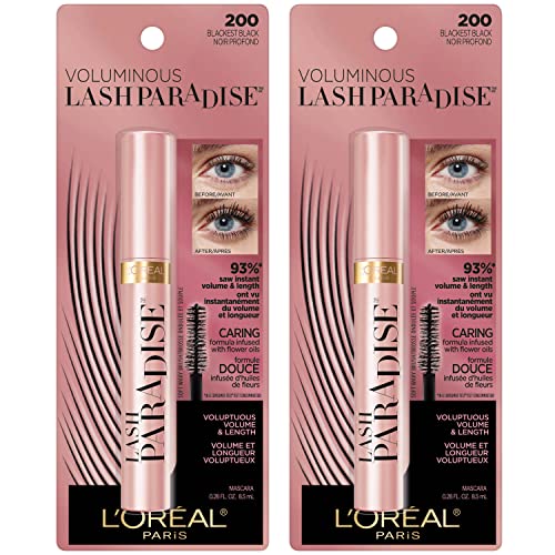 L'Oreal Paris Voluminous Makeup Lash Paradise Mascara, Voluptuous Volume, Int...