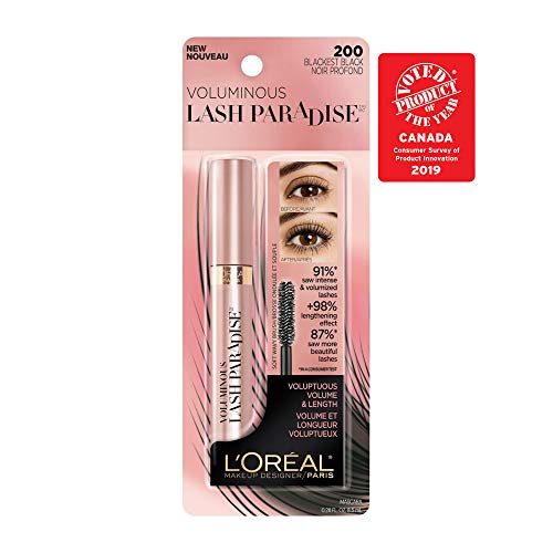 L'Oreal Paris Voluminous Makeup Lash Paradise Mascara, Voluptuous Volume, Int...