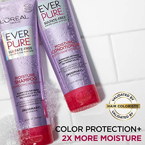 L'Oréal Paris EverPure Moisture Sulfate Free Shampoo and Conditioner for Colo...
