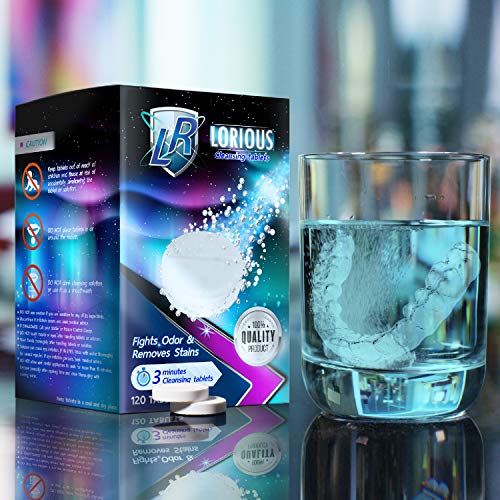 LORIOUS 120 Retainer Cleaner and Denture Cleaner Tablets for 4 Months Supply,...