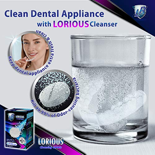 LORIOUS 120 Retainer Cleaner and Denture Cleaner Tablets for 4 Months Supply,...