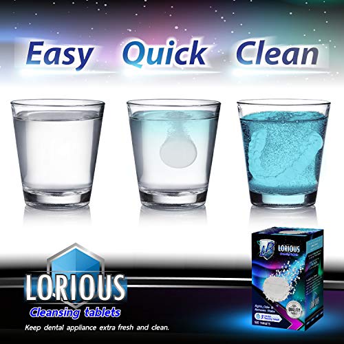 LORIOUS 120 Retainer Cleaner and Denture Cleaner Tablets for 4 Months Supply,...