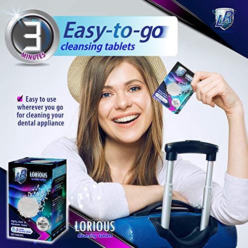 LORIOUS 120 Retainer Cleaner and Denture Cleaner Tablets for 4 Months Supply,...