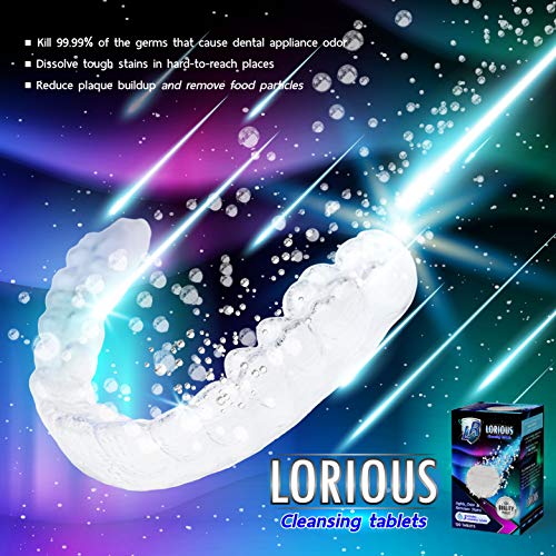 LORIOUS 120 Retainer Cleaner and Denture Cleaner Tablets for 4 Months Supply,...