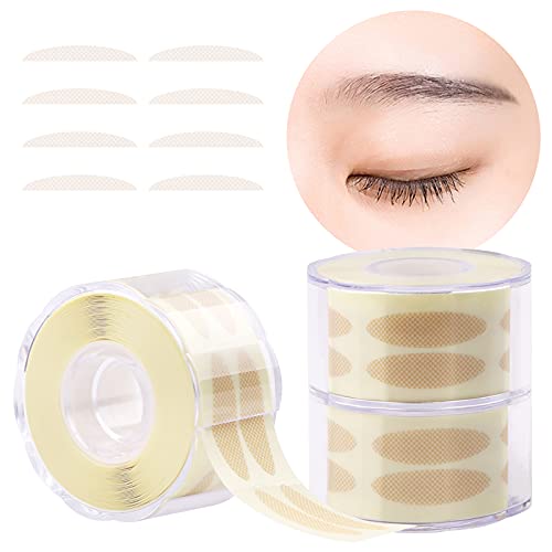 1800 Pieces Breathable Eyelid Tape, Lorvain 3 Rolls Invisible Eye Stickers St...