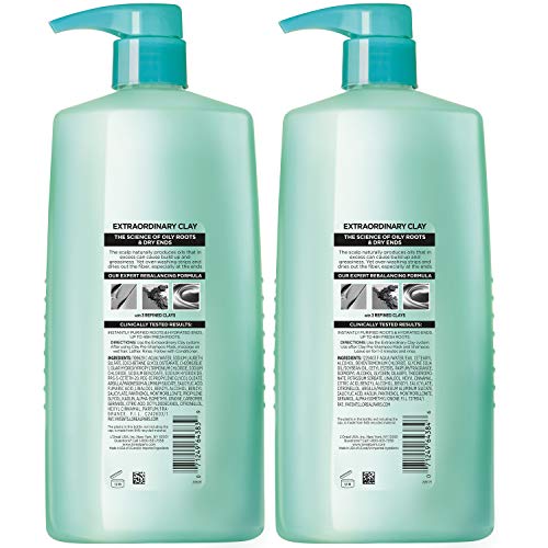 L'Oreal Paris Elvive Extraordinary Clay Rebalancing Shampoo and Conditioner S...