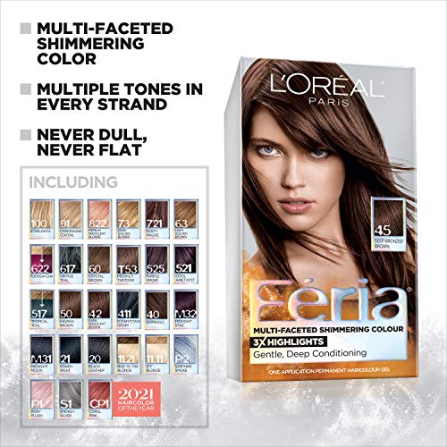 L'Oreal Paris Feria Multi-Faceted Shimmering Permanent Hair Color, 45 French ...