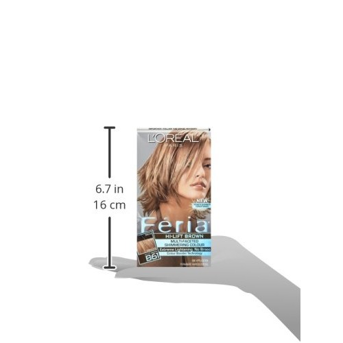 L'Oreal Paris Feria Multi-Faceted Shimmering Permanent Hair Color, B61 Downto...