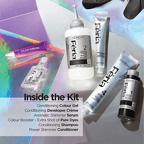 L'Oreal Paris Feria Multi-Faceted Shimmering Permanent Hair Color Hair Dye, V...