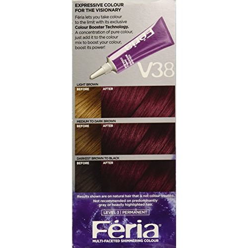 L'Oreal Paris Feria Multi-Faceted Shimmering Permanent Hair Color Hair Dye, V...