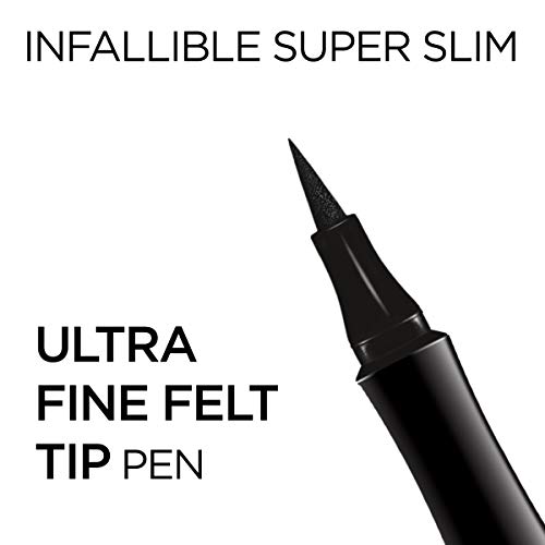 L'Oreal Paris Makeup Infallible Super Slim Long-Lasting Liquid Eyeliner, Ultr...
