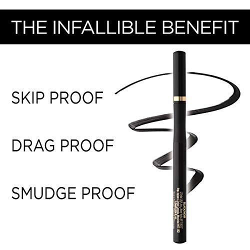 L'Oreal Paris Makeup Infallible Super Slim Long-Lasting Liquid Eyeliner, Ultr...