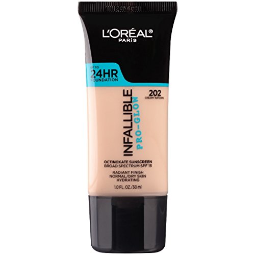 L'Oreal Paris Makeup Infallible Up To 24HR Pro-Glow Foundation, 202 Creamy Na...