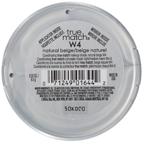 L'Oreal Paris True Match Super-Blendable Powder, Natural Beige, 0.33 oz.
