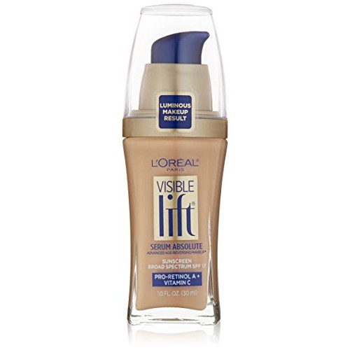 L'Oreal Paris Visible Lift Serum Absolute Foundation, Sand Beige, 1 Ounce