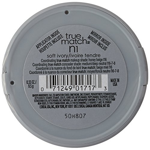 L'Oreal True Match Powder, Soft Ivory [N1], 0.33 oz