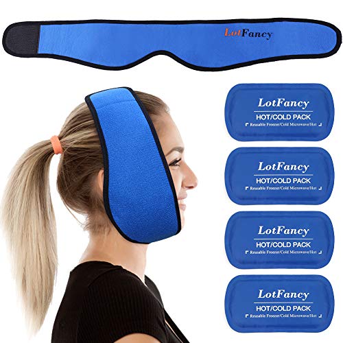 LotFancy Face Ice Pack Wrap, Pain Relief for TMJ, Wisdom Teeth, Face Head Chi...
