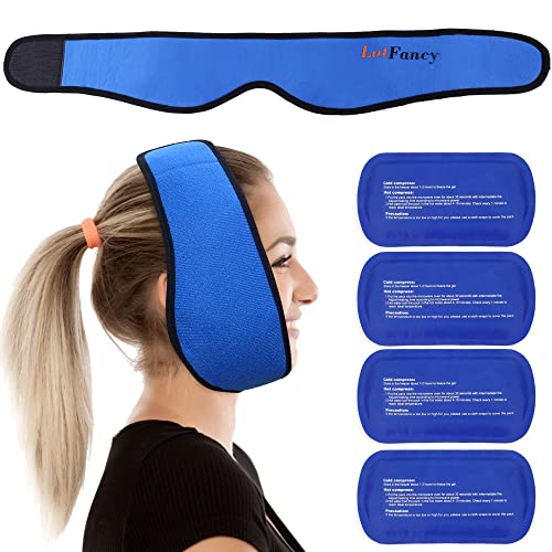 LotFancy Face Ice Pack Wrap, Pain Relief for TMJ, Wisdom Teeth, Face Head Chi...