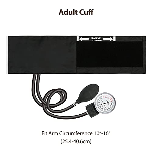 LotFancy Manual Blood Pressure Monitor, Adult Cuff (10"-16"), Aneroid Sphygmo...