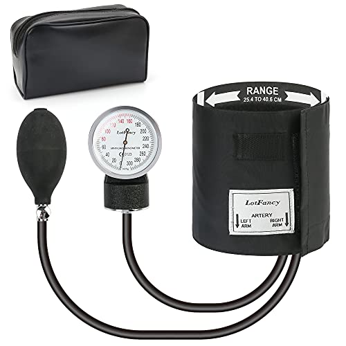 LotFancy Manual Blood Pressure Monitor, Adult Cuff (10"-16"), Aneroid Sphygmo...